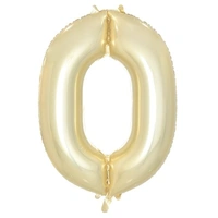 Gold Foil Number 0 Balloon (86 cm)