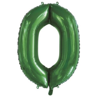Green Number 0 Foil Balloon (86 cm)