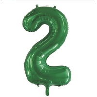 Green Foil Number 2 Balloon (86 cm)