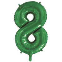 Green Foil Number 8 Balloon (86 cm)
