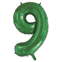 Green Number 9 Foil Balloon (86 cm)