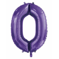 Purple Number 0 Foil Balloon (86 cm)