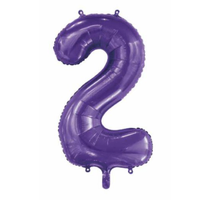 Purple Number 2 Foil Balloon (86 cm)