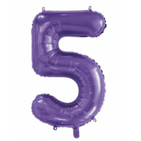 Purple Number 5 Foil Balloon (86 cm)