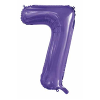 Purple Number 7 Foil Balloon (86 cm)