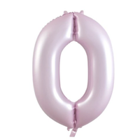 Matte Pink Number 0 Foil Balloon (86 cm)