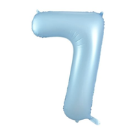 Matte Pastel Blue Number 7 Foil Balloon (86 cm)