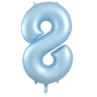 Matte Pastel Blue Number 8 Foil Balloon (86 cm)