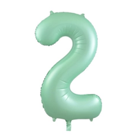 Matte Pastel Mint Number 2 Foil Balloon (86 cm)
