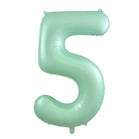 Matte Pastel Mint Number 5 Foil Balloon (86 cm)