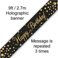 Happy Birthday Banner (270 cm)---SparkFizz