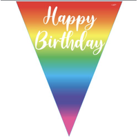 Flag Bunting Metallic Rainbow (500 cm)