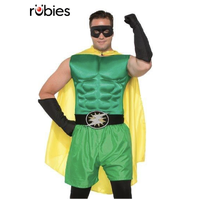 Hero Muscle Chest Green Costume – Adult