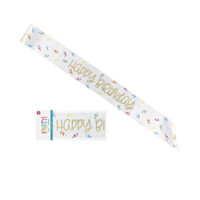 Classic Happy Birthday Sash – Gold