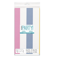 Summer Chic Striped Tablecover (137cm x 213cm)