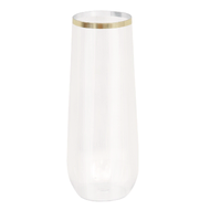 Champagne Glass Prop –Gold Rim