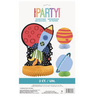 Outer Space Honeycomb Decorations – Pk 3