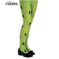 Glitter Green Witch Tights –Child (Small)