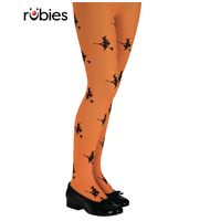 Glitter Orange Witch Tights –Child (Small)