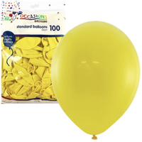 Yellow Standard Balloons (30 cm) – Pk 100