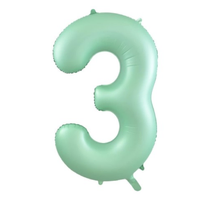 Matt Mint Foil Number 3 Balloon (86 cm)