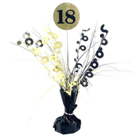 18th  Black & Gold  Centrepiece