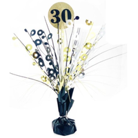 30th Black & Gold Centrepiece