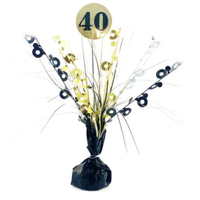 40th Black & Gold Centrepiece 