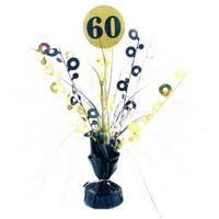 60th Black & Gold Centrepiece