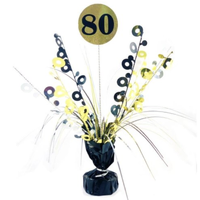 80th Black & Gold Centrepiece
