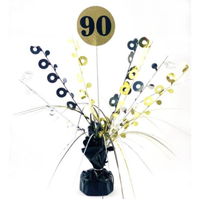 90th Black & Gold Centerpiece