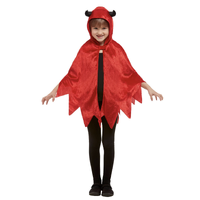 Devil Hooded Red Cape - Kids