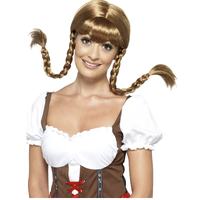 Bavarian Babe Plaited Brown Wig