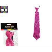 Pink Neon Sequin Necktie