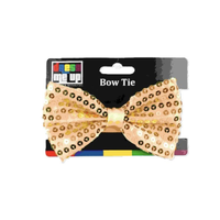 Gold Sequin Bow Tie 