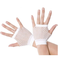 White Fishnet Gloves