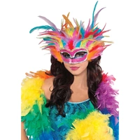 Rainbow Feather Mask – Adults [14+]
