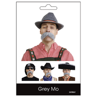 Mo Moustache – Grey Large