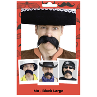 Mo Moustache – Black Large