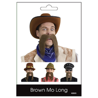 Mo Moustache – Brown Long