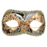 Luciana Metallic Eye Mask – Gold/Black