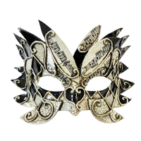Spiked Musical Masquerade Mask – Black/White