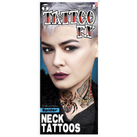 Spider Neck Tattoo 