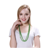 Party Bead Green Necklace –Pk3