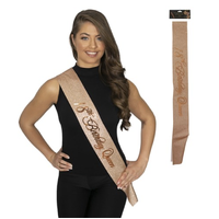 18th Birthday Sash (Rose Gold) 