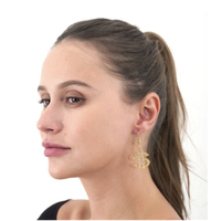 Dollar Sign Gold Earrings