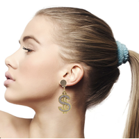 Dollar Sign Earrings – Gold