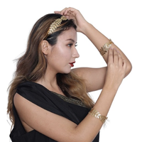 Goddess Leaf Crown And Bracelet Set