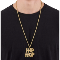 Hip Hop Bling Gold Necklace 