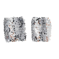 Sequin Wristbands (Silver)